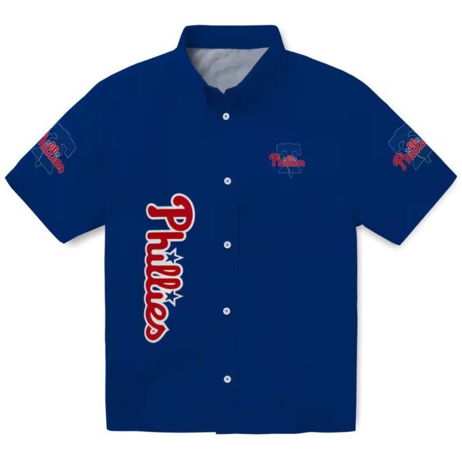 Philadelphia Phillies Stuart Minion Blue Hawaiian Shirt - Aloha Style MLB Fan Shirt