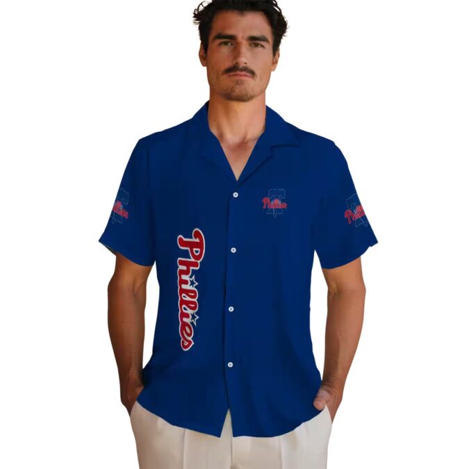 Philadelphia Phillies Stuart Minion Blue Hawaiian Shirt - Aloha Style MLB Fan Shirt