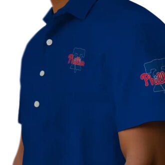 Philadelphia Phillies Stuart Minion Blue Hawaiian Shirt - Aloha Style MLB Fan Shirt