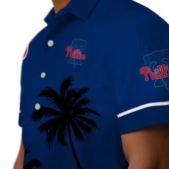 Philadelphia Phillies Sunset Beach Hawaiian Shirt - Blue & Black Vacation Look