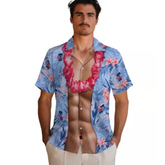 Philadelphia Phillies Tropical Chest Illusion Blue Hawaiian Shirt - MLB Summer Fan Gear
