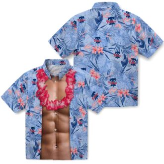 Philadelphia Phillies Tropical Chest Illusion Blue Hawaiian Shirt - MLB Summer Fan Gear