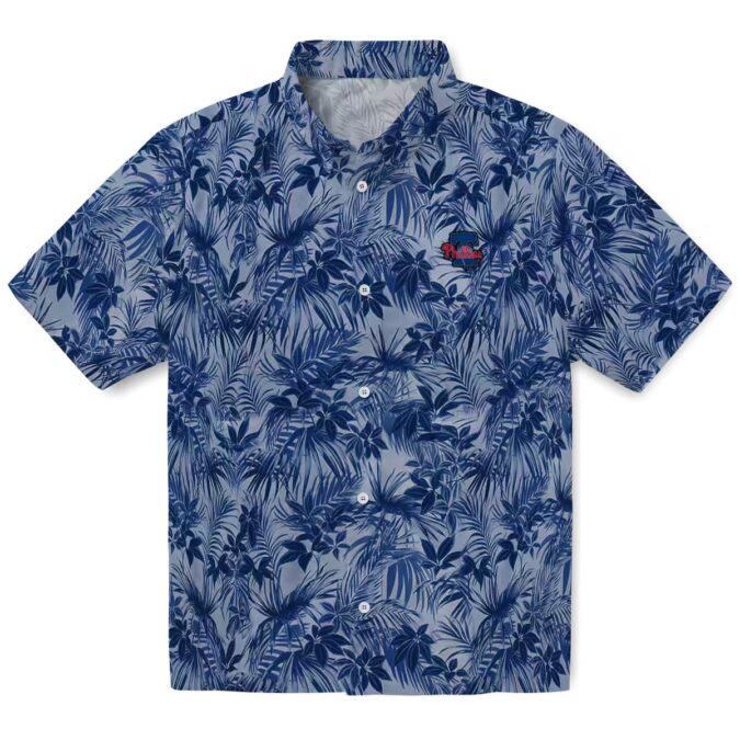 Philadelphia Phillies Tropical Leaf Shirt - Cool Blue Hawaiian Summer Look