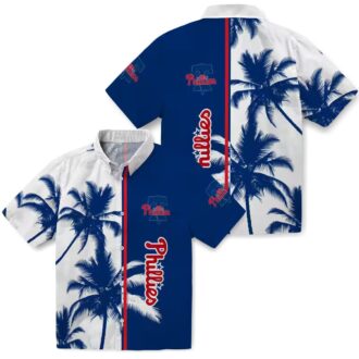 Phillies Tropical Palm Tree Aloha Short Sleeve Shirt - Official MLB Men’s Summer Vacation Wear