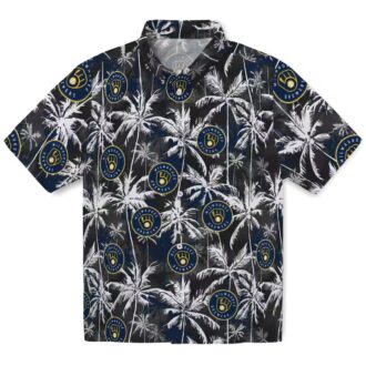 Best Milwaukee Brewers Floral Button-Up Shirt - Tropical MLB Hawaiian Vacation Apparel