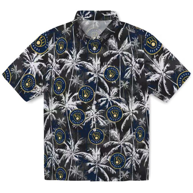 Best Milwaukee Brewers Floral Button-Up Shirt - Tropical MLB Hawaiian Vacation Apparel