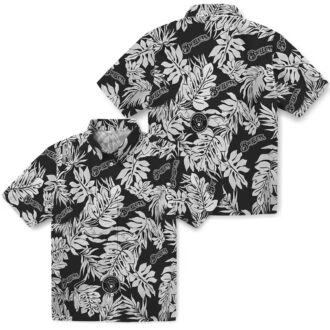 Brewers Monstera Print Hawaiian Shirt - MLB Black Vacation Shirt for Men