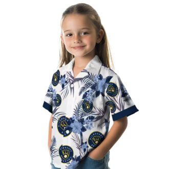Men’s Milwaukee Brewers Hawaiian Shirt - Tropical Patriotic Style for 4th of July & Beach Days