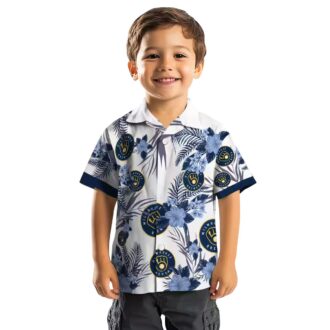 Men’s Milwaukee Brewers Hawaiian Shirt - Tropical Patriotic Style for 4th of July & Beach Days