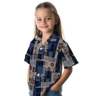 Milwaukee Brewers Fan Hawaiian Shirt - Navy Blue Tribal Print for Vacation & Game Day