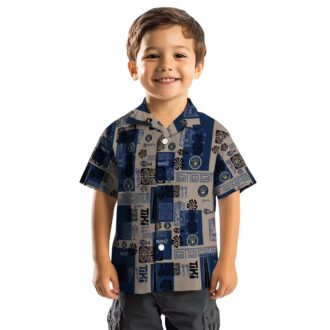 Milwaukee Brewers Fan Hawaiian Shirt - Navy Blue Tribal Print for Vacation & Game Day