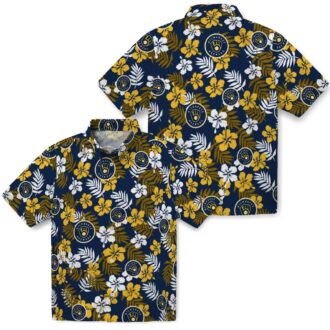 Milwaukee Brewers Floral Hawaiian Shirt for Men - Summer Beach Vacation MLB Style