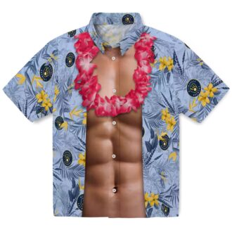 Milwaukee Brewers Hawaiian Shirt for Men - Navy Blue Chest Illusion Summer Aloha Fan Gift