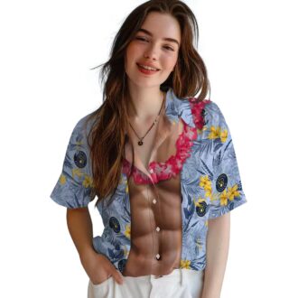 Milwaukee Brewers Hawaiian Shirt for Men - Navy Blue Chest Illusion Summer Aloha Fan Gift
