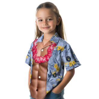 Milwaukee Brewers Hawaiian Shirt for Men - Navy Blue Chest Illusion Summer Aloha Fan Gift