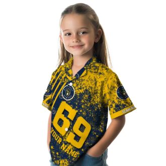 Milwaukee Brewers Navy Blue Hawaiian Shirt - Patriotic Stars & Stripes MLB Aloha Style