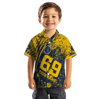 Milwaukee Brewers Navy Blue Hawaiian Shirt - Patriotic Stars & Stripes MLB Aloha Style