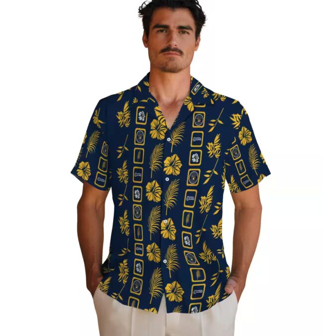 Milwaukee Brewers Navy Floral Hawaiian Shirt - Official MLB Summer Fan Apparel