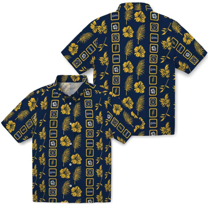 Milwaukee Brewers Navy Floral Hawaiian Shirt - Official MLB Summer Fan Apparel