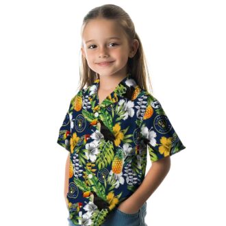 Milwaukee Brewers Toucan Print Hawaiian Shirt - Navy Green MLB Baseball Summer Shirt