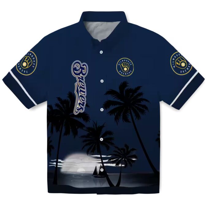 Milwaukee Brewers Tropical Hawaiian Shirt for Men - Sunset Beach Party Style