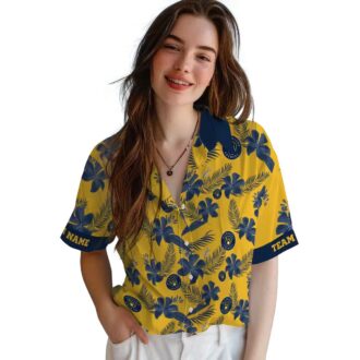 Milwaukee Brewers Yellow Hawaiian Shirt - Tropical Floral Print for Baseball Fans