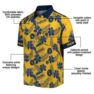 Milwaukee Brewers Yellow Hawaiian Shirt - Tropical Floral Print for Baseball Fans