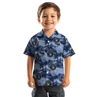 MLB Milwaukee Brewers Aloha Shirt for Men - Coastal Palms Summer Vacation Wear