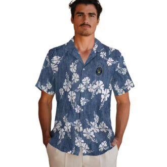 MLB Milwaukee Brewers Fan Vacation Shirt - Navy Tropical Hibiscus Clusters Style