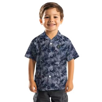 Official Milwaukee Brewers Leaf Pattern Hawaiian Shirt - MLB Navy Blue Gear