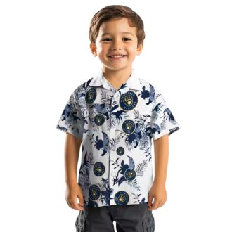 Personalized Milwaukee Brewers Aloha Shirt - Botanical Theme Navy Floral Vacation Wear