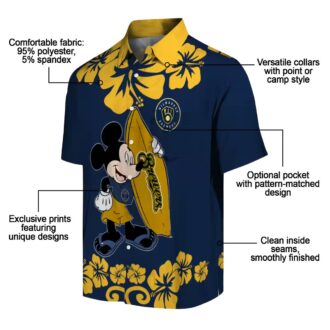 Surfing Mickey Milwaukee Brewers Hawaiian Shirt - MLB Tropical Fan Apparel Gift