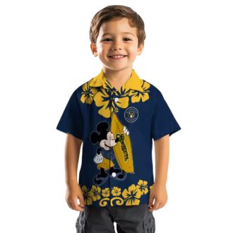 Surfing Mickey Milwaukee Brewers Hawaiian Shirt - MLB Tropical Fan Apparel Gift