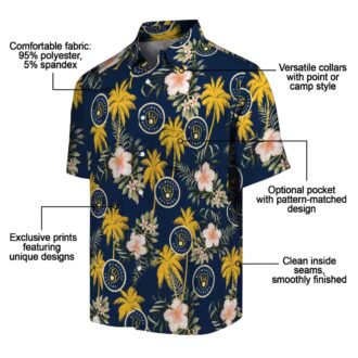 Trend MLB Milwaukee Brewers Beach Shirt - Floral Palm Tree Hawaiian Style