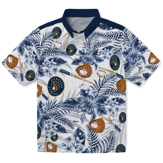 Trendy Brewers Floral Hawaiian Shirt - Custom MLB Baseball Shirt for Vacation