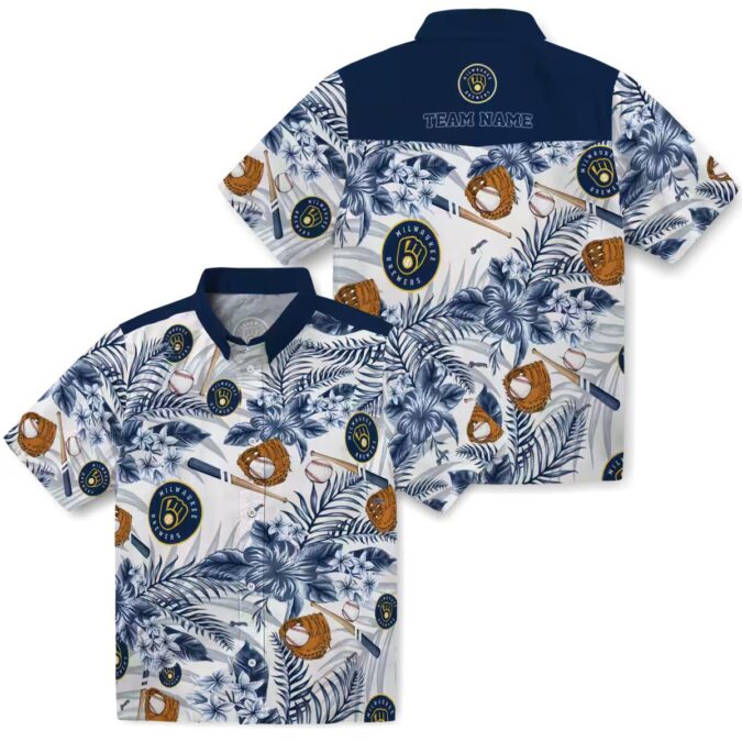 Trendy Brewers Floral Hawaiian Shirt - Custom MLB Baseball Shirt for Vacation