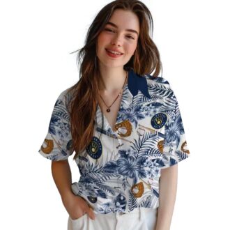 Trendy Brewers Floral Hawaiian Shirt - Custom MLB Baseball Shirt for Vacation