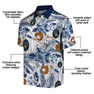Trendy Brewers Floral Hawaiian Shirt - Custom MLB Baseball Shirt for Vacation
