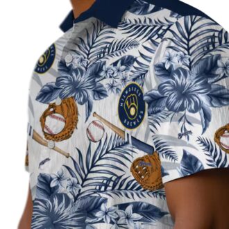 Trendy Brewers Floral Hawaiian Shirt - Custom MLB Baseball Shirt for Vacation