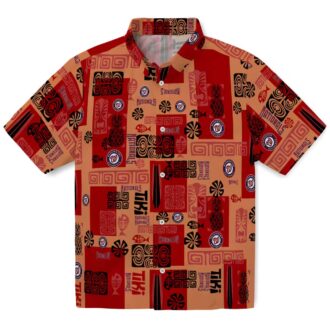 2025 Washington Nationals Tribal Red Hawaiian Shirt - MLB Baseball Fan Tropical Shirt
