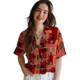 2025 Washington Nationals Tribal Red Hawaiian Shirt - MLB Baseball Fan Tropical Shirt