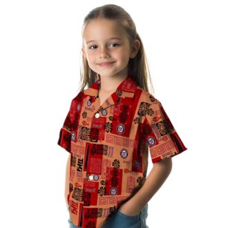 2025 Washington Nationals Tribal Red Hawaiian Shirt - MLB Baseball Fan Tropical Shirt
