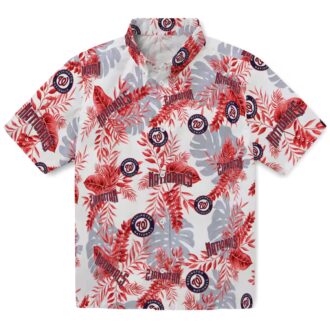 Best Washington Nationals Floral Hawaiian Shirt - Red White Blue Tropical MLB Gift for Men 2025