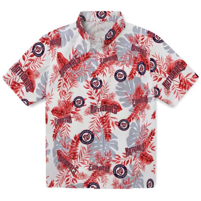 Best Washington Nationals Floral Hawaiian Shirt - Red White Blue Tropical MLB Gift for Men 2025