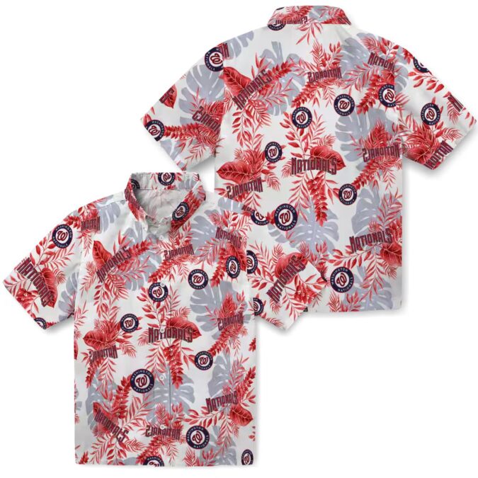 Best Washington Nationals Floral Hawaiian Shirt - Red White Blue Tropical MLB Gift for Men 2025