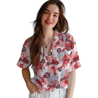 Best Washington Nationals Floral Hawaiian Shirt - Red White Blue Tropical MLB Gift for Men 2025