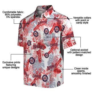 Best Washington Nationals Floral Hawaiian Shirt - Red White Blue Tropical MLB Gift for Men 2025