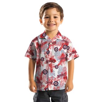 Best Washington Nationals Floral Hawaiian Shirt - Red White Blue Tropical MLB Gift for Men 2025