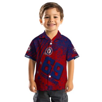 Custom MLB Washington Nationals Hawaiian Shirt Red with Star Stripes for Summer Vacation