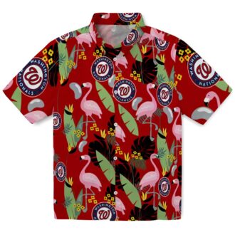 Exclusive Washington Nationals Flamingo Leaves Hawaiian Shirt - MLB Summer Fan Apparel 2025